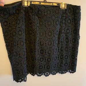 Black embroidered skirt,size 14